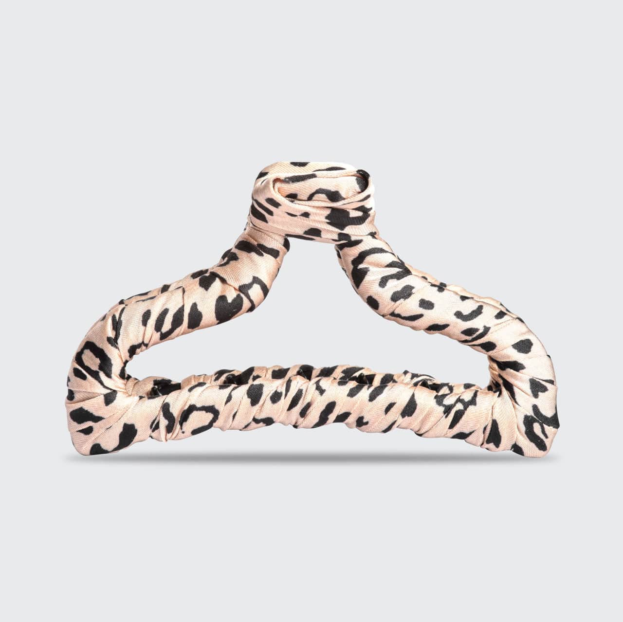 Mit Satin umwickelter Krallenclip - Leopard