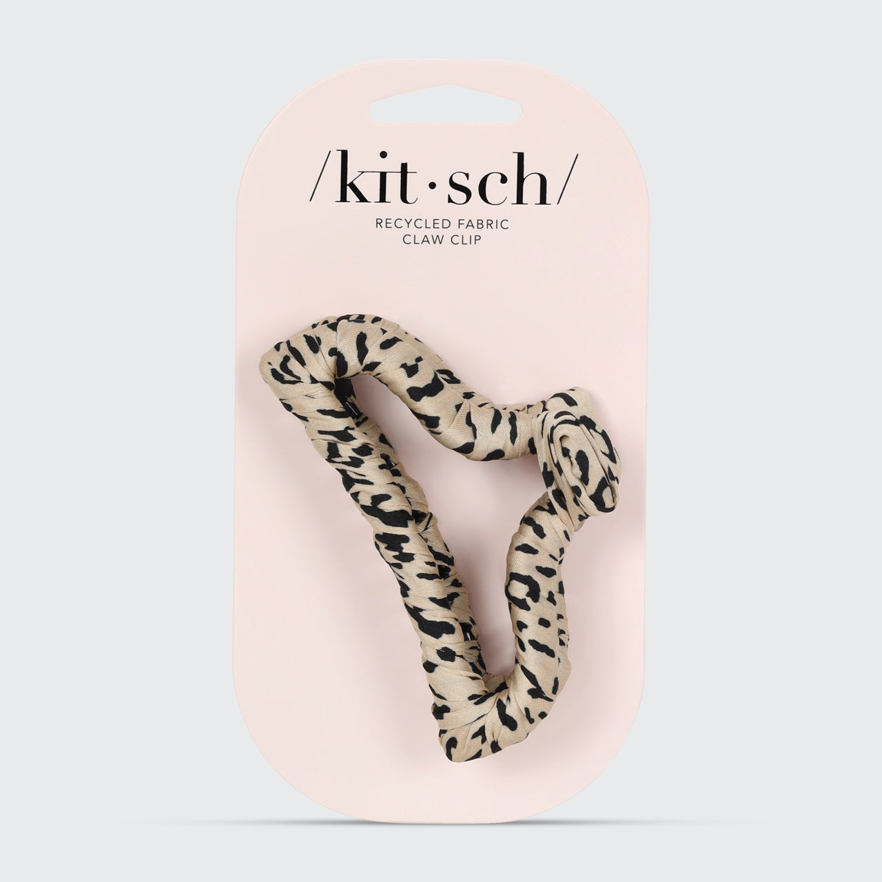 Mit Satin umwickelter Krallenclip - Leopard