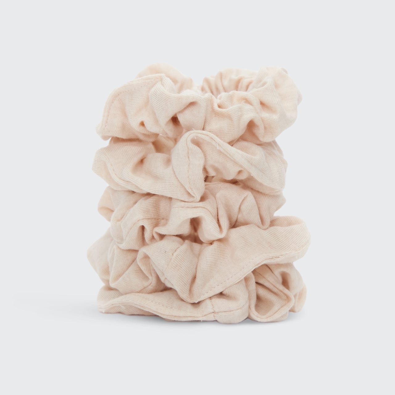 Cream Knit Scrunchies 5pc Set