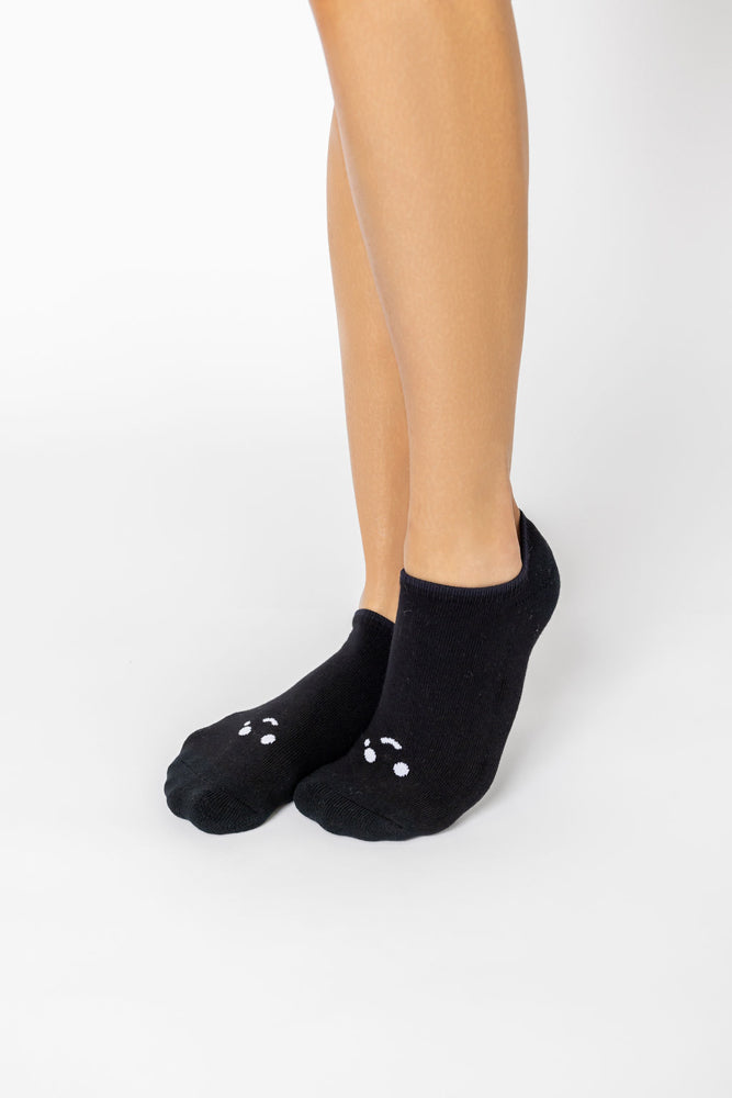 Happy Cry Face Niedrig sitzende Socken - Schwarz 