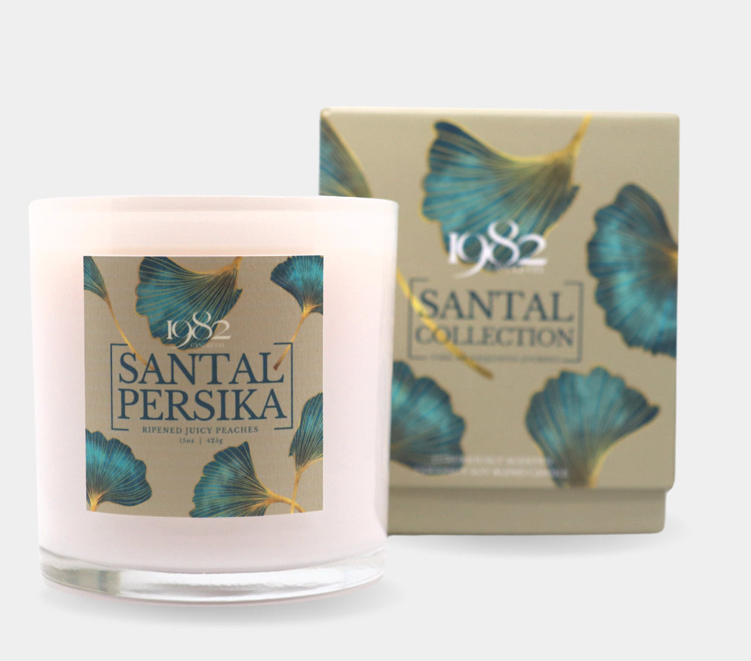 Santal Persika (15oz) – Noten: Santal, sonnengereifte Pfirsiche, Zitrusfrüchte