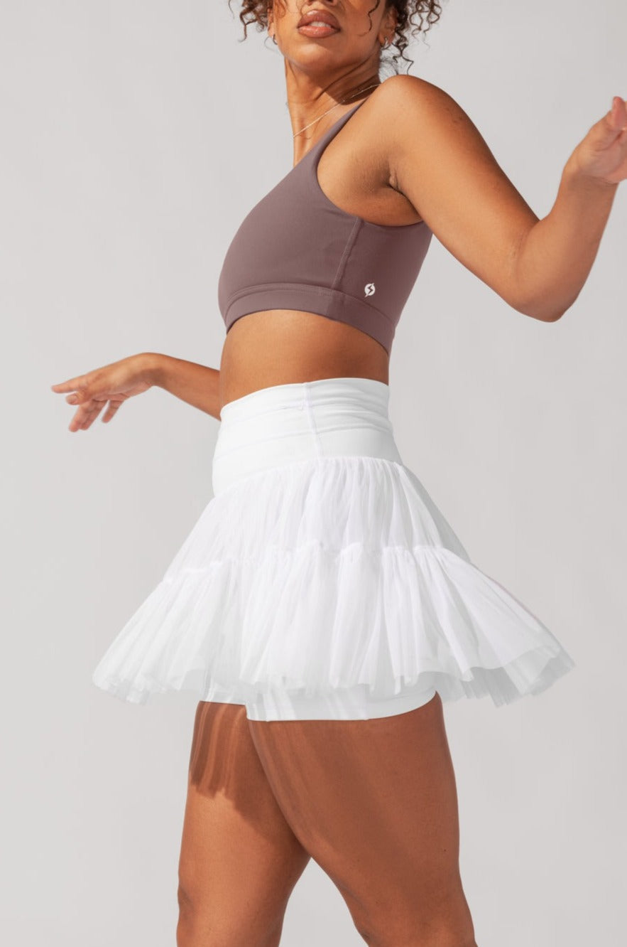 Pirouette Skort - Cooles Weiß 