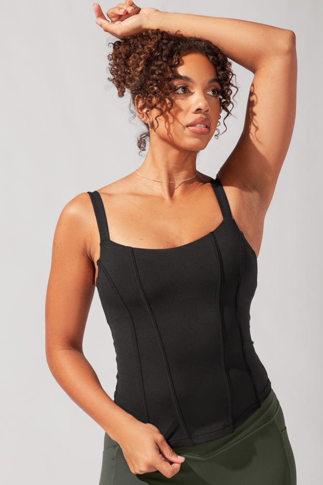 Korsett-Camisole - Schwarz