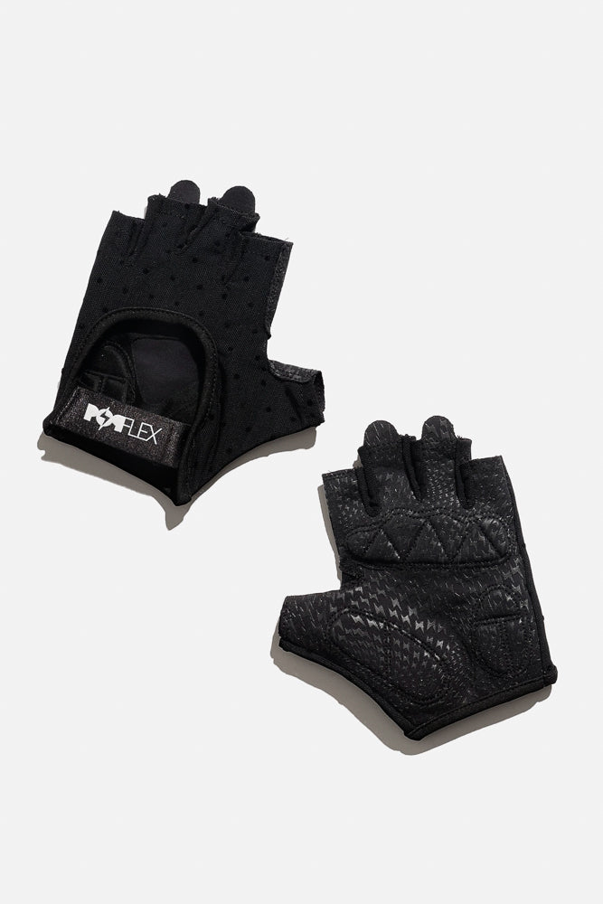 Luxe Mesh Training Gloves - Black Dot