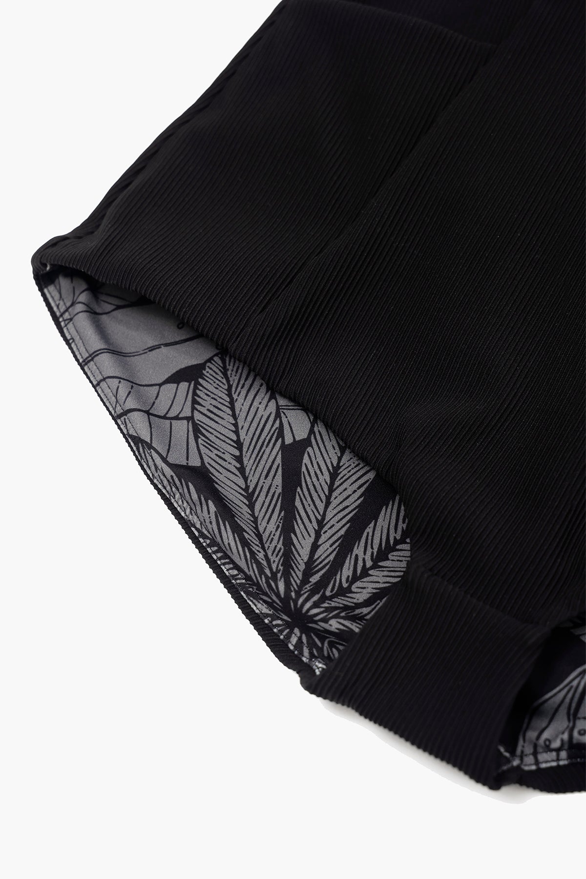 Sand Dollar Surf Shorts mit Taschen - Schwarze Rippe