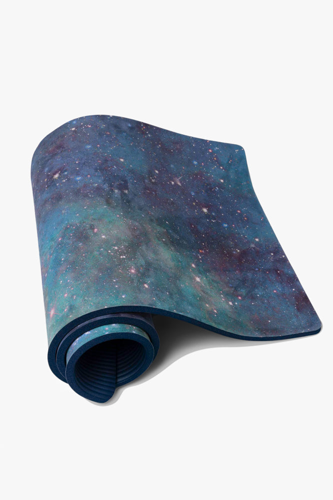 CloudCushion Yogamatte aus veganem Wildleder – Cool Cosmos, 1,37 cm dick