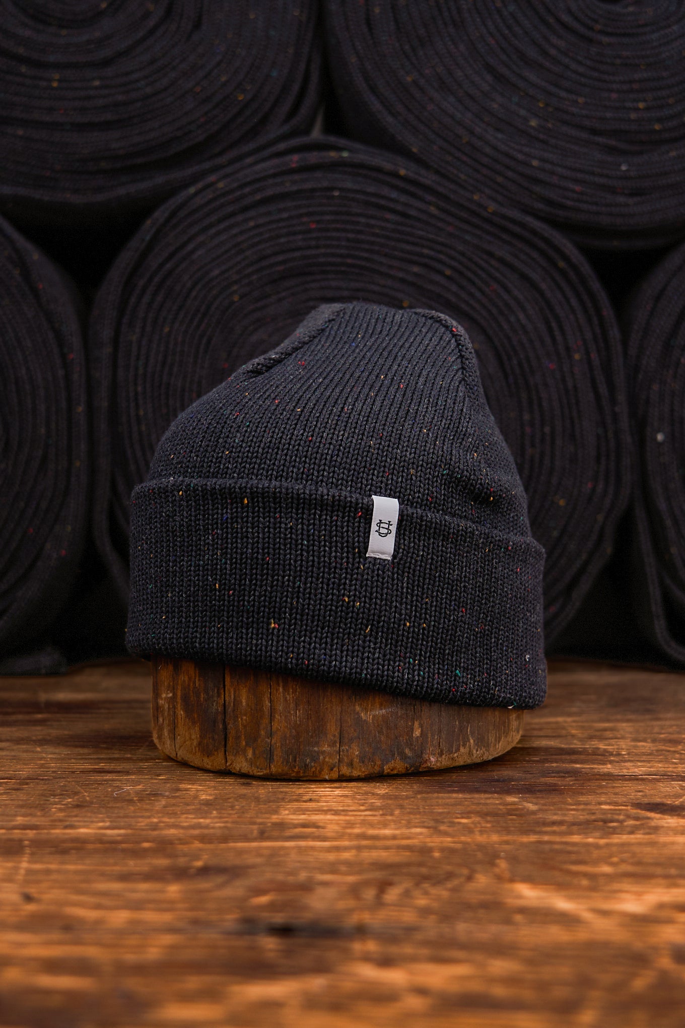 Blackout Easy Fit Fine Gauge Upcycled Cotton Beanie - S/M and L/XL