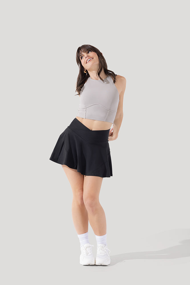 Crisscross Hourglass® Twirl Skort - Schwarz