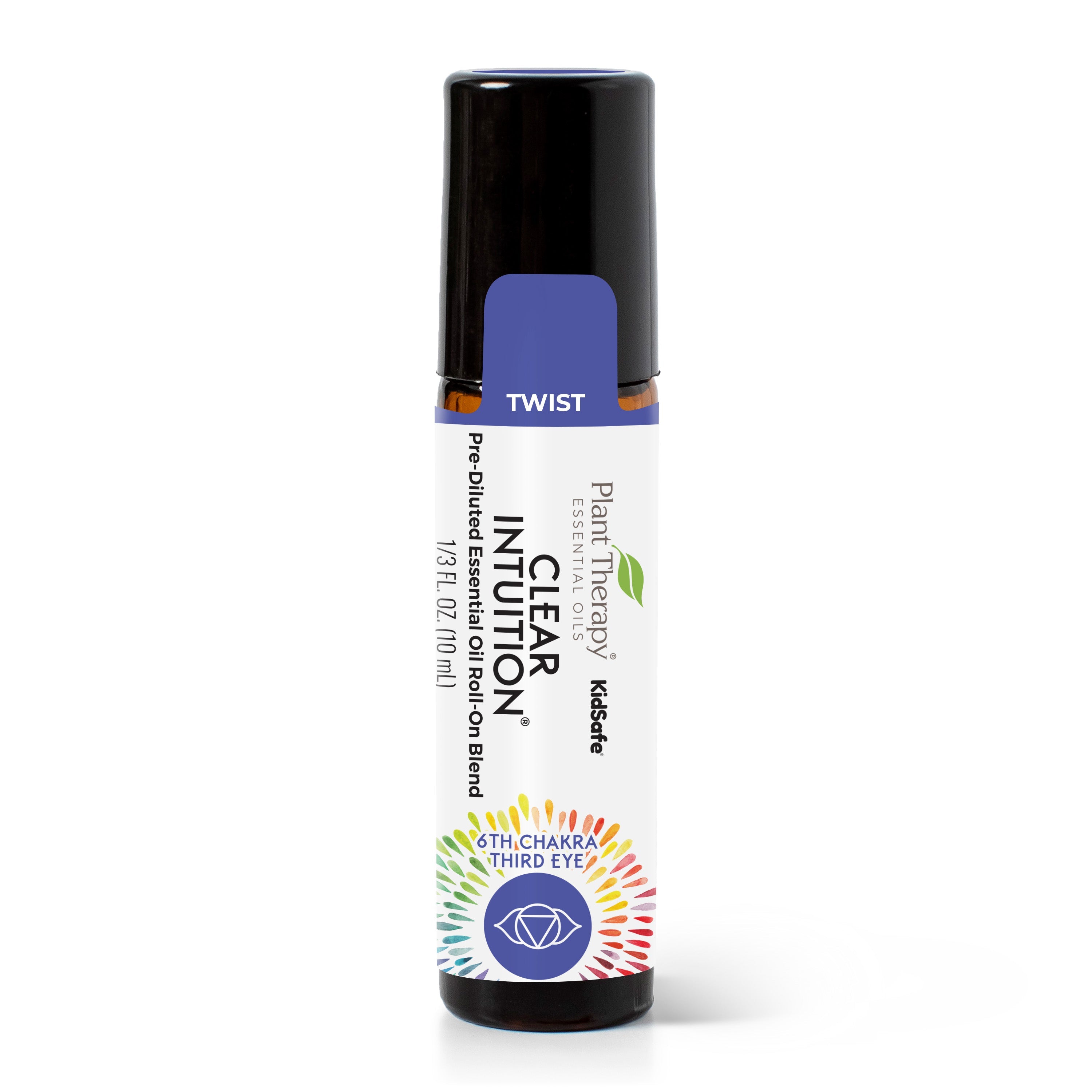 Mezcla de aceites esenciales prediluidos Clear Intuition (Chakra del entrecejo) Roll-On de 10 ml