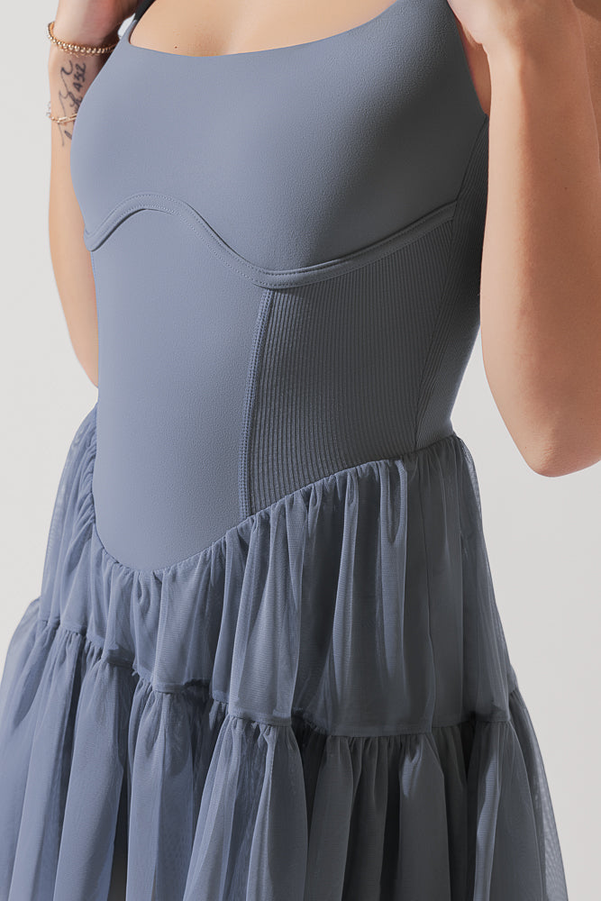 Korsett-Pirouette-Kleid - Blue Mist