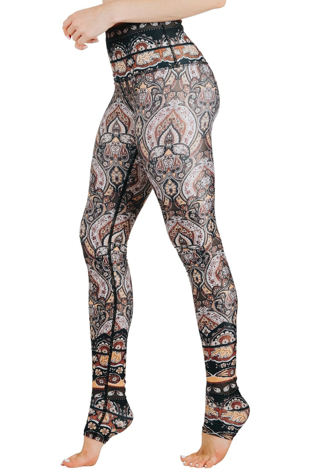 Yoga-Leggings mit Espresso-Print