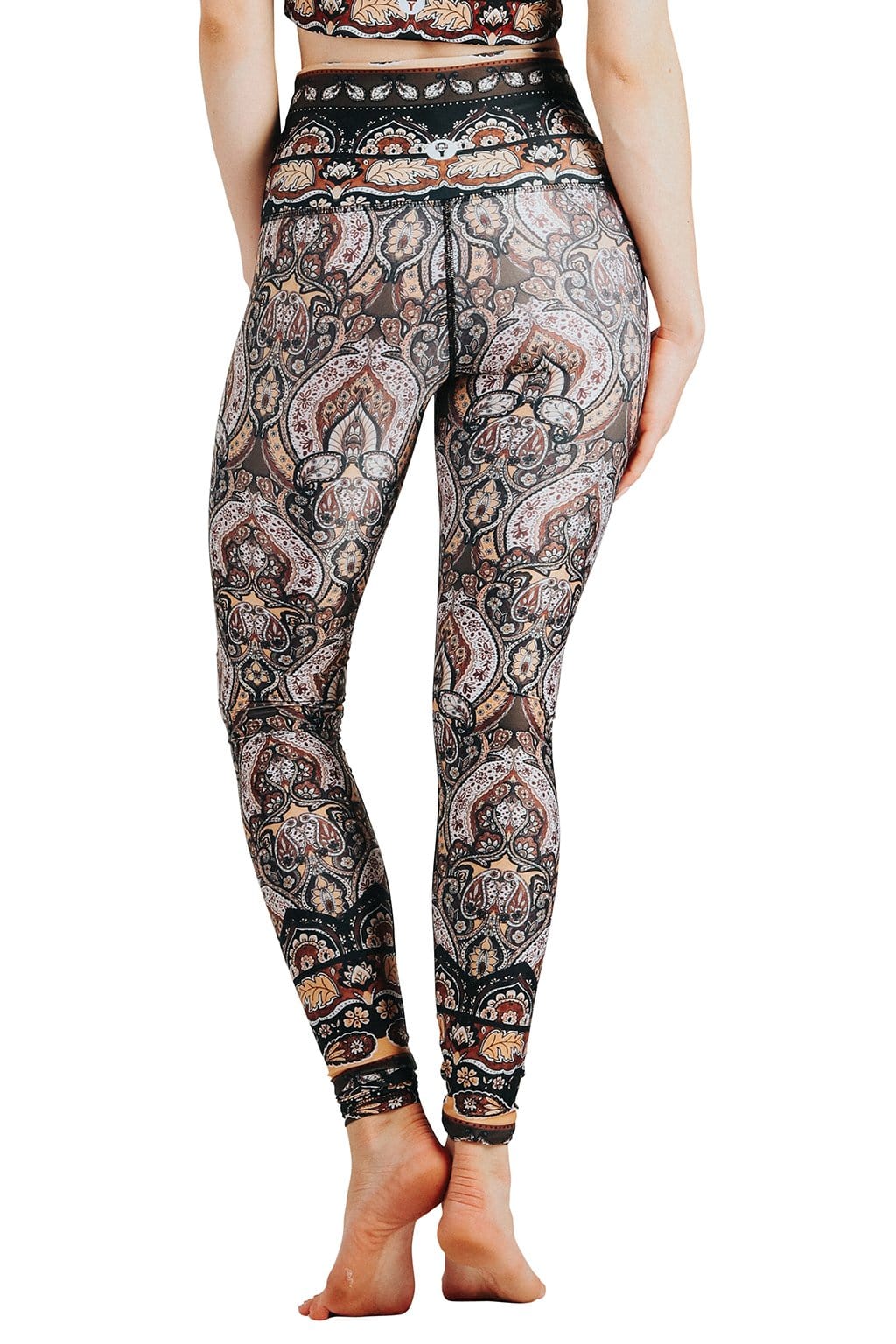 Yoga-Leggings mit Espresso-Print