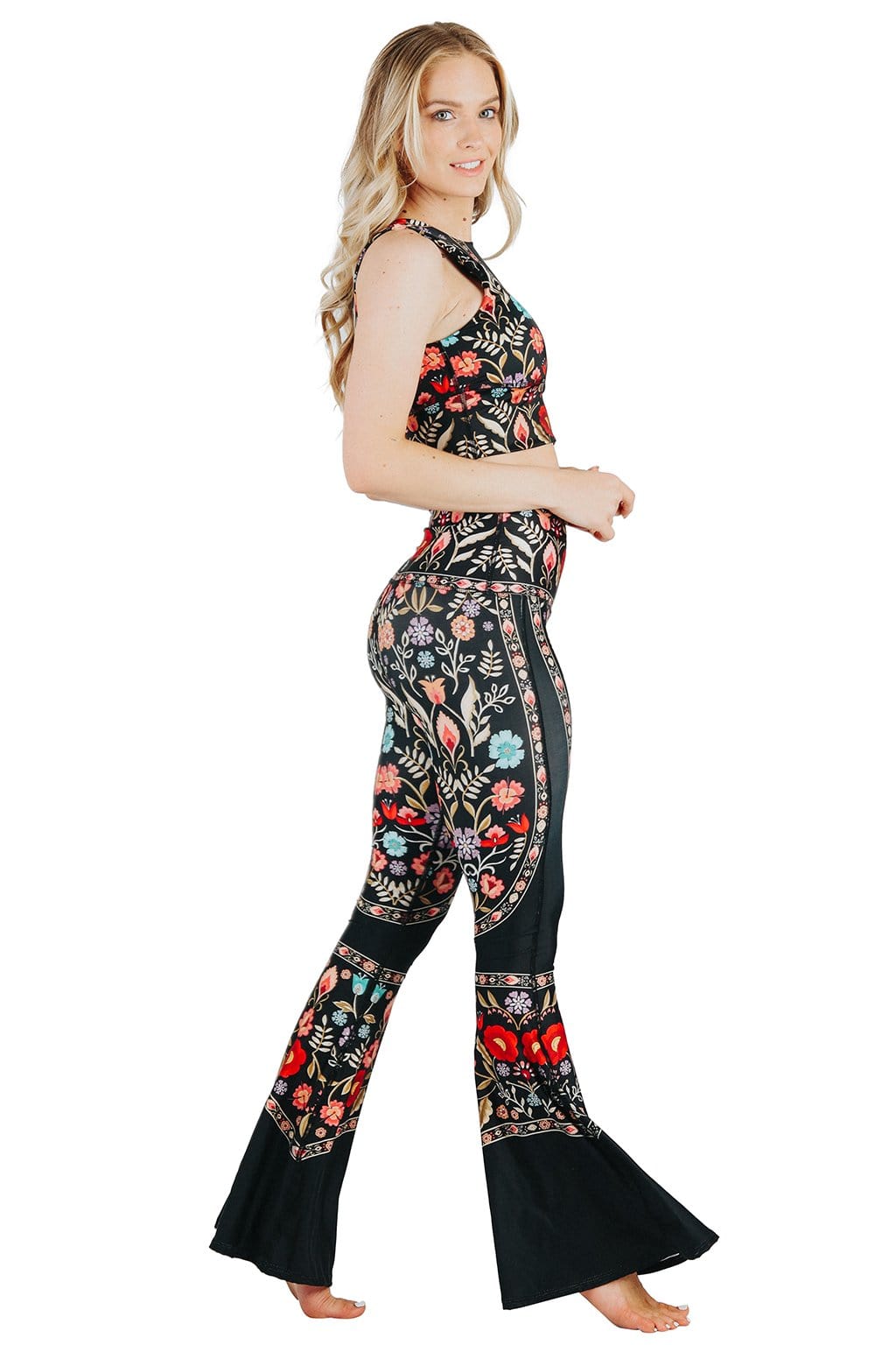 Pantalones de campana con estampado Rustica