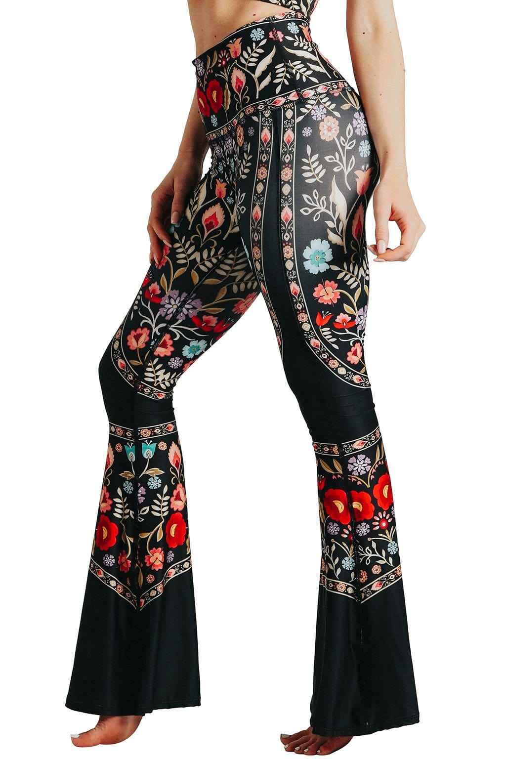 Pantalones de campana con estampado Rustica