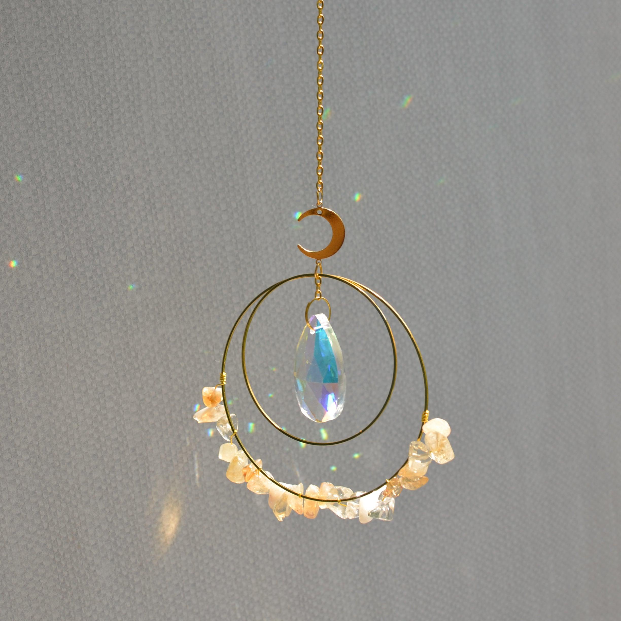 Citrine & Crystal Suncatcher