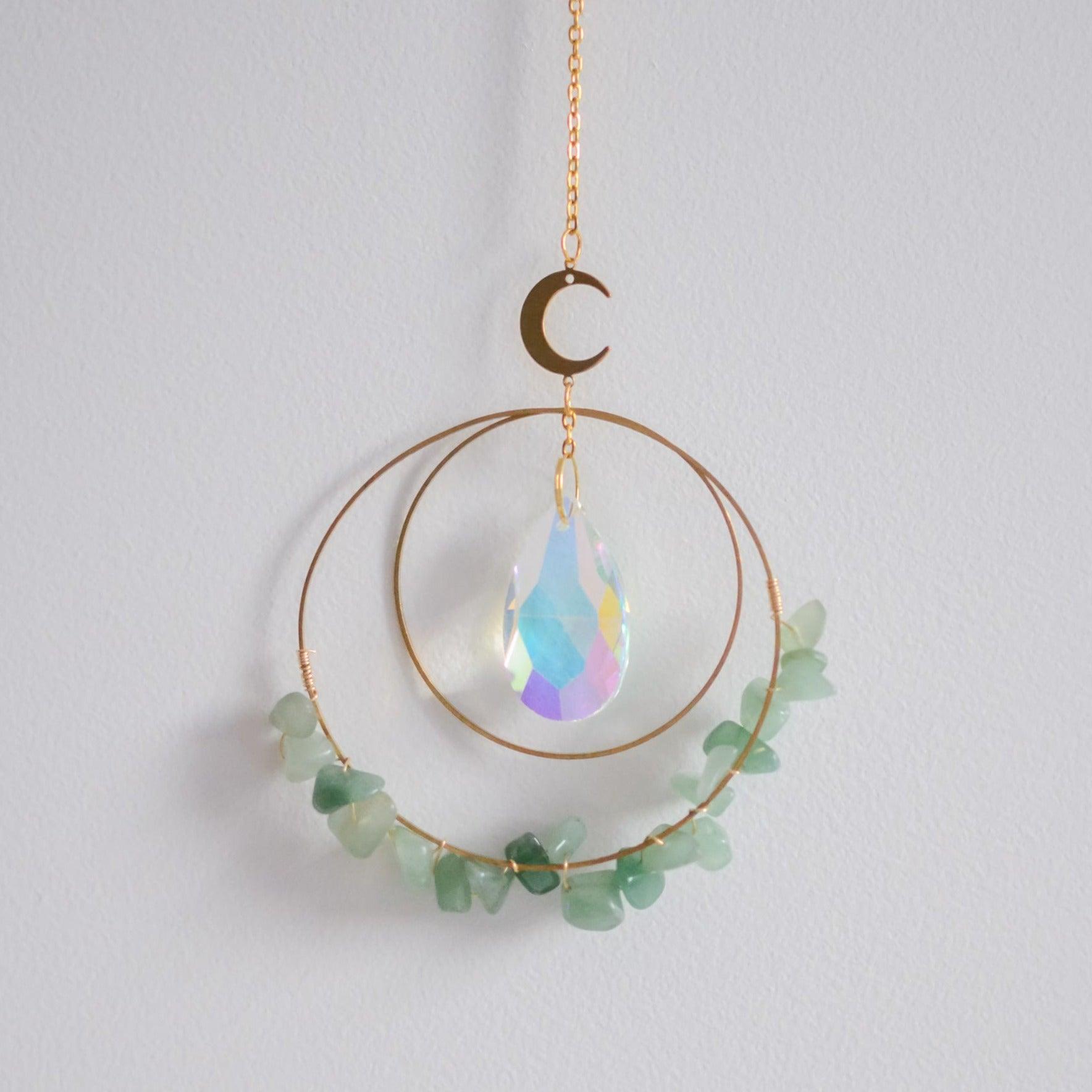 Aventurine & Crystal Suncatcher