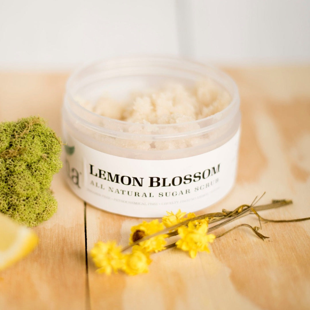 Lemon Blossom Sugar Scrub | Natural Sugar Scrub | Una Biologicals