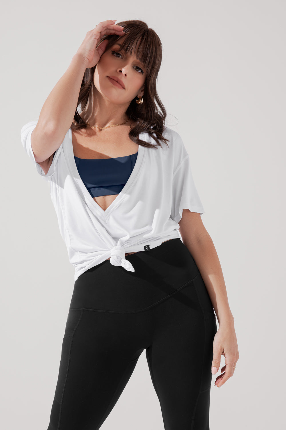 Camiseta Daring Deep V - Blanca