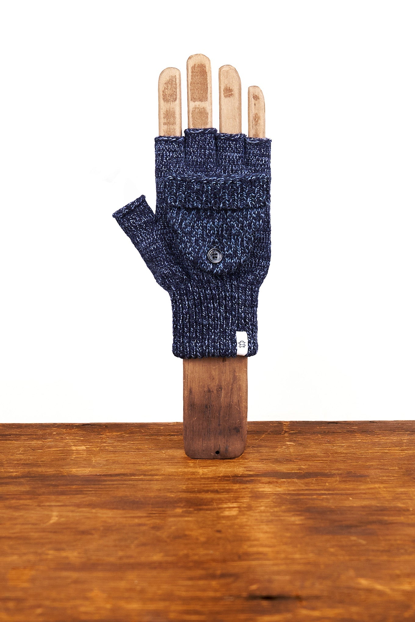 Denim Melange Convertible Fingerless 'Glomitt'