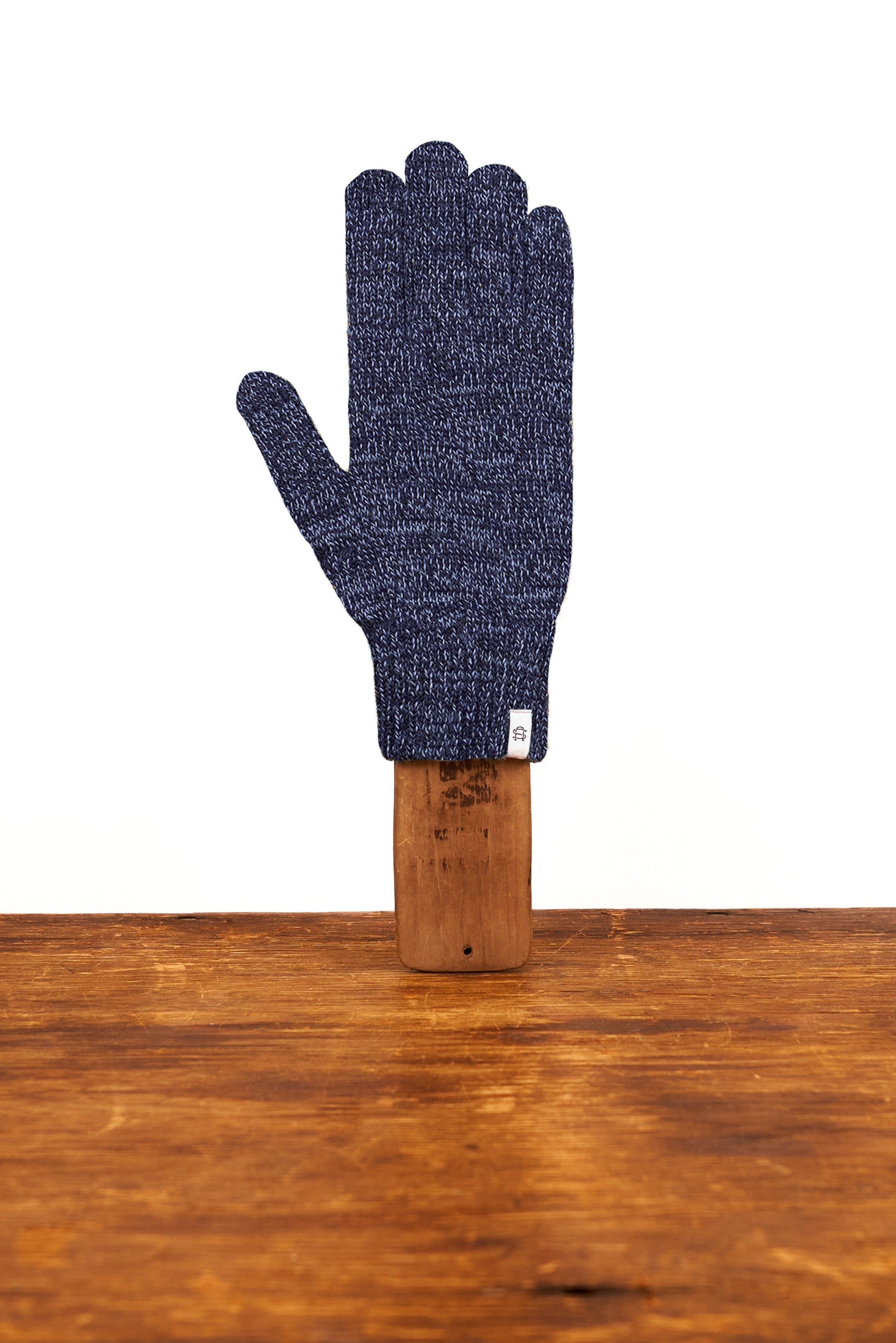 Denim Melange Ragg Wool Full Glove