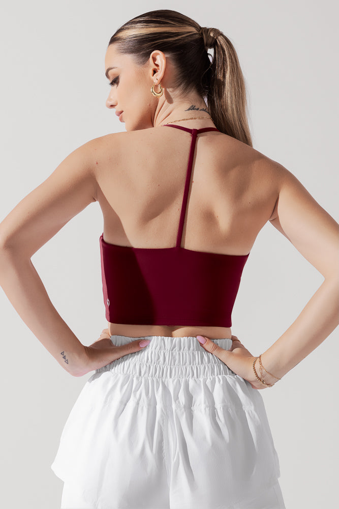 Flexy Crop Top - Crimson