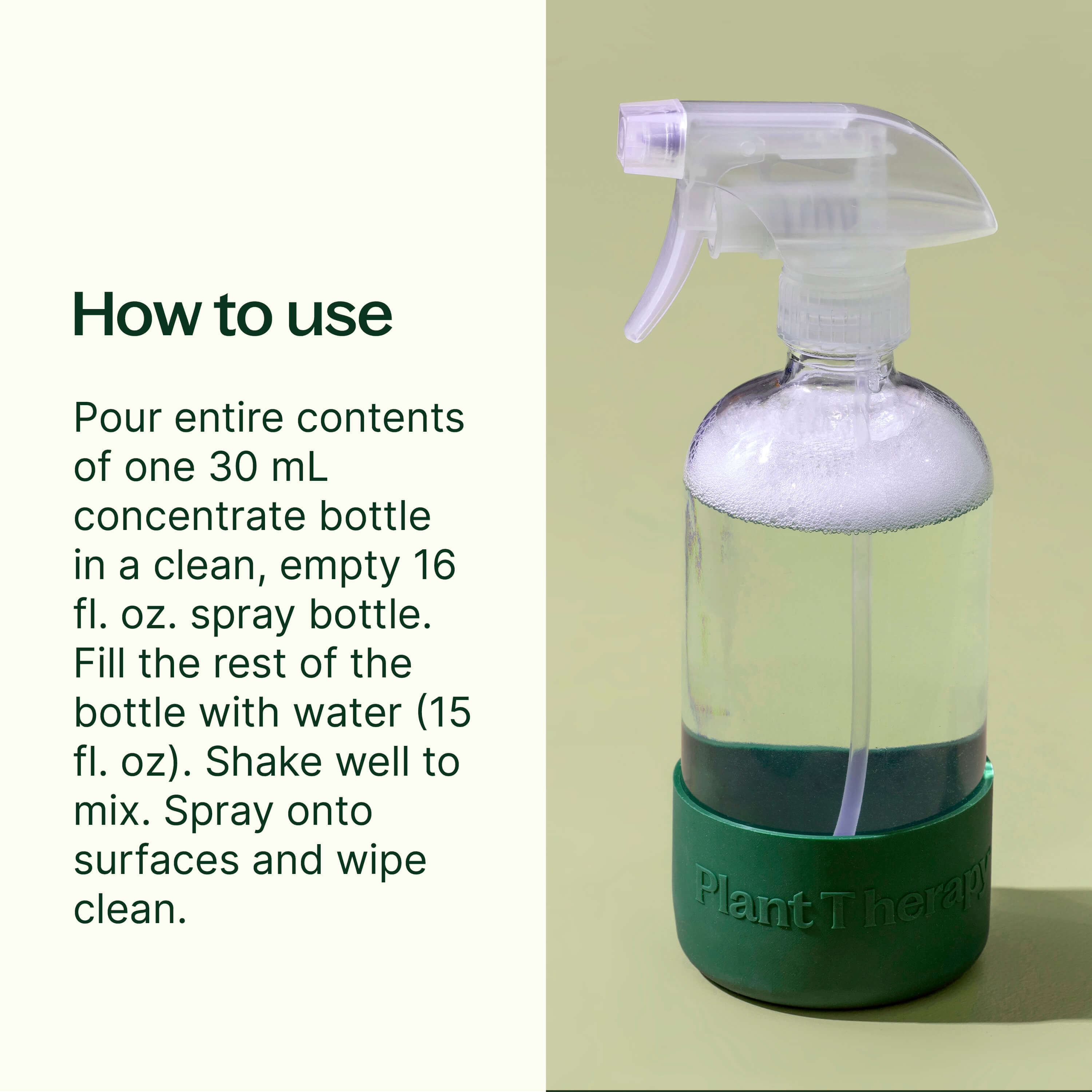 Glass Spray Bottle with Forest Green Sleeve