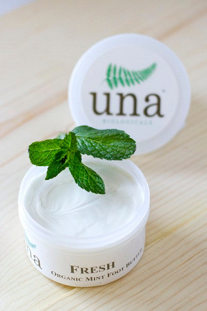 Manteca de menta fresca para pies | Loción corporal natural | Una Biologicals