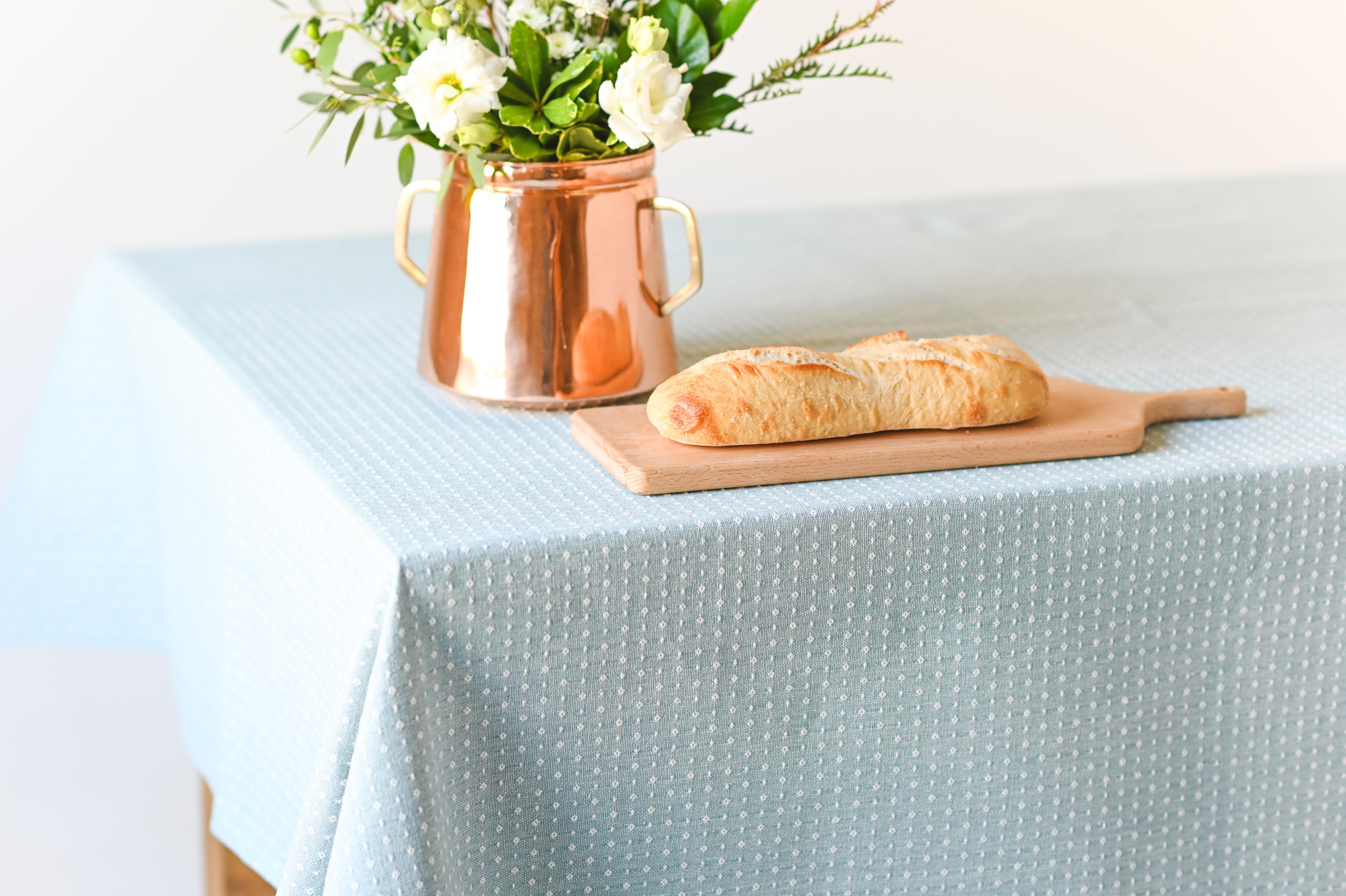 Blue Dotted Tablecloth