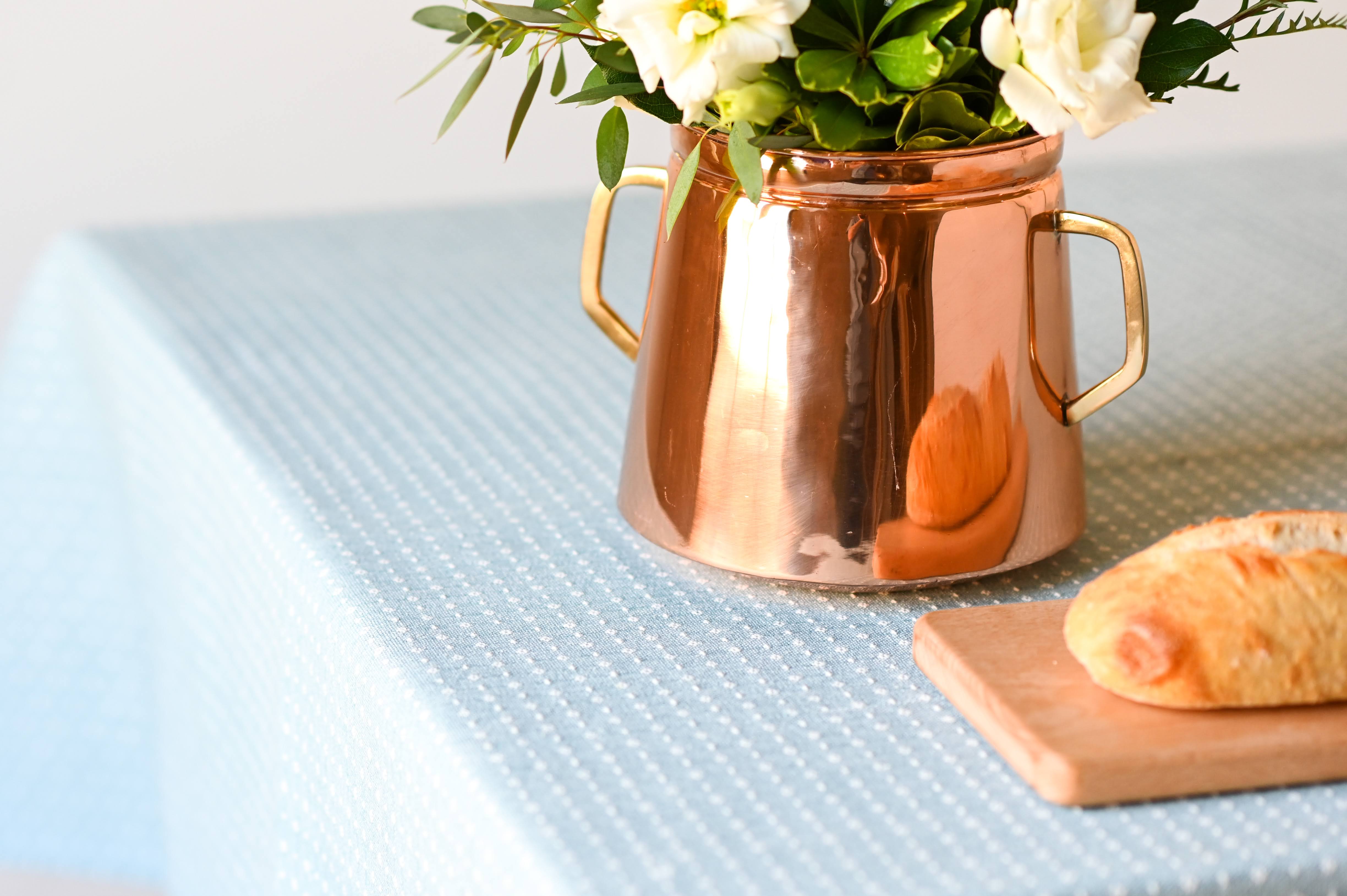 Blue Dotted Tablecloth