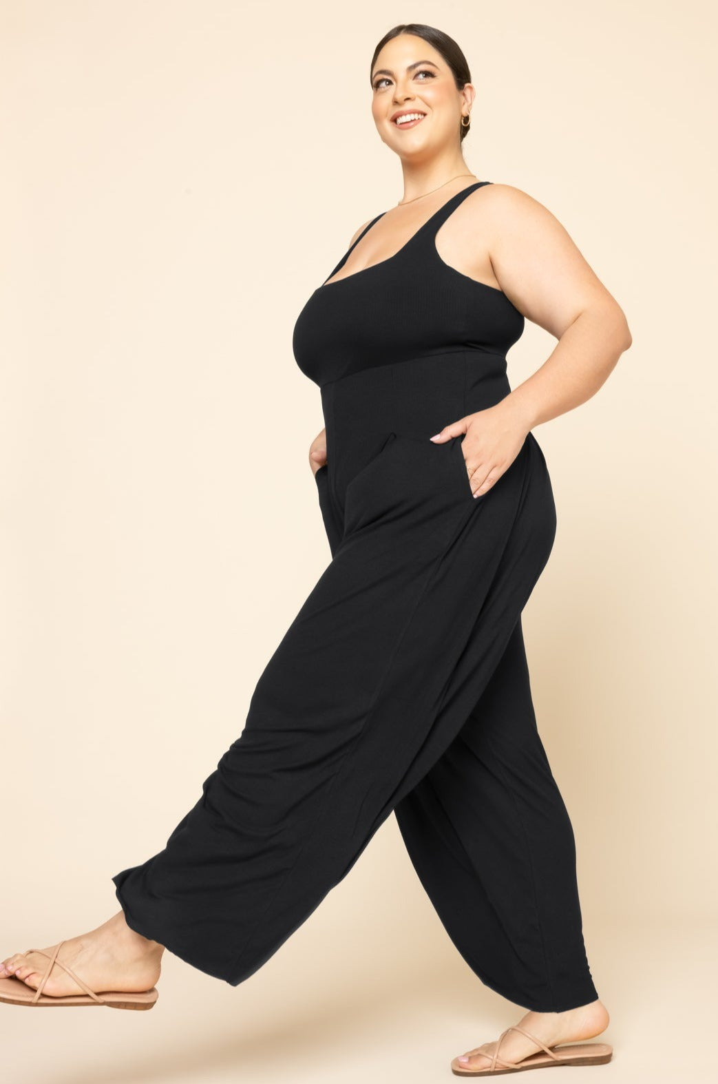 Go with the Flow Jumpsuit - Black