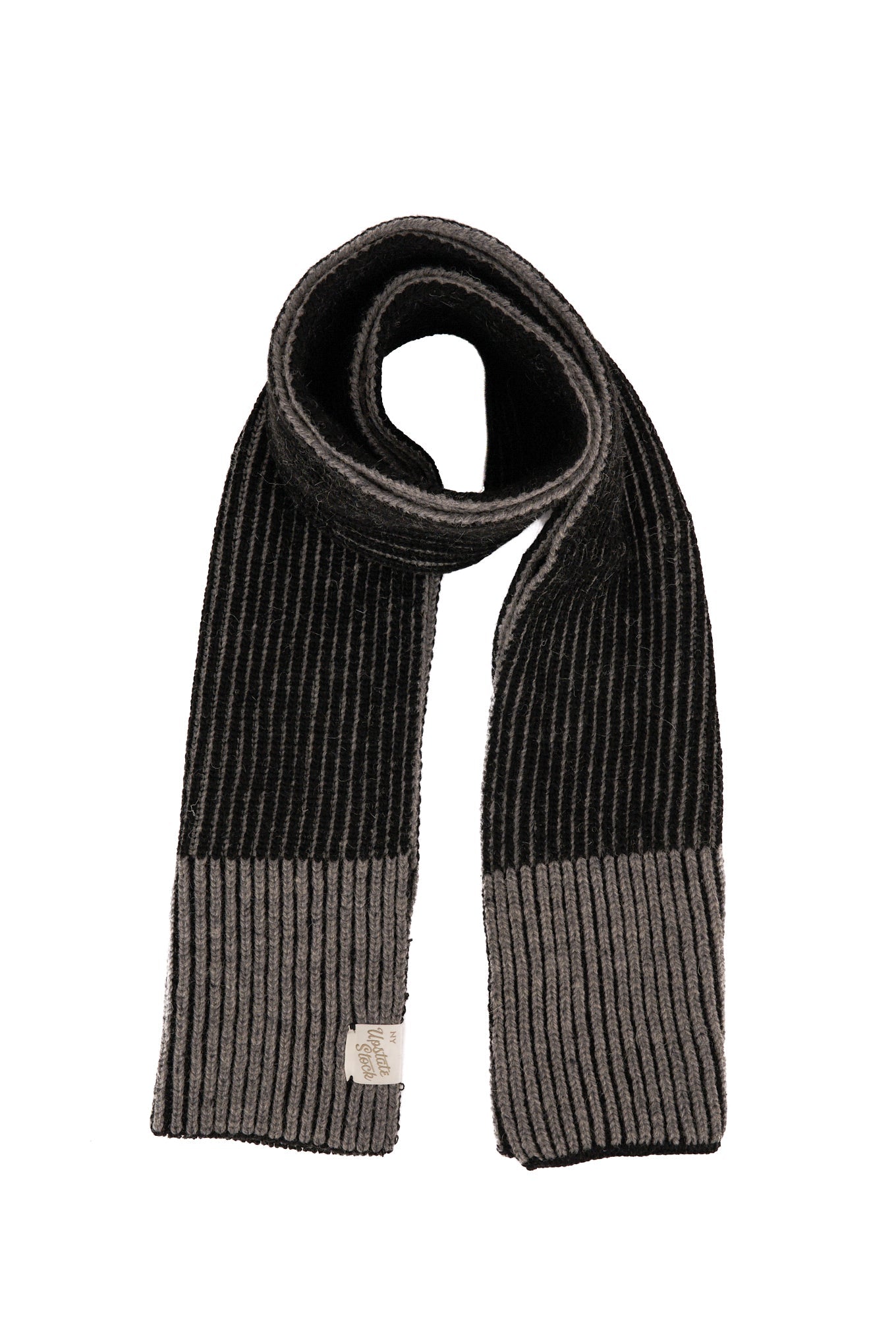 Grey Tweed Ragg Wool Scarf