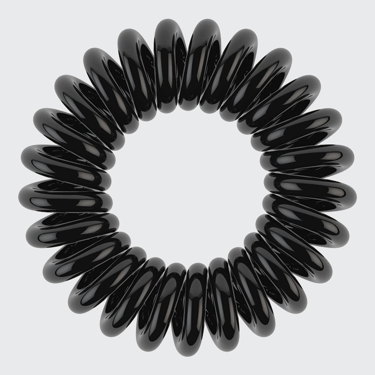 8 gomas para el pelo en espiral, color negro