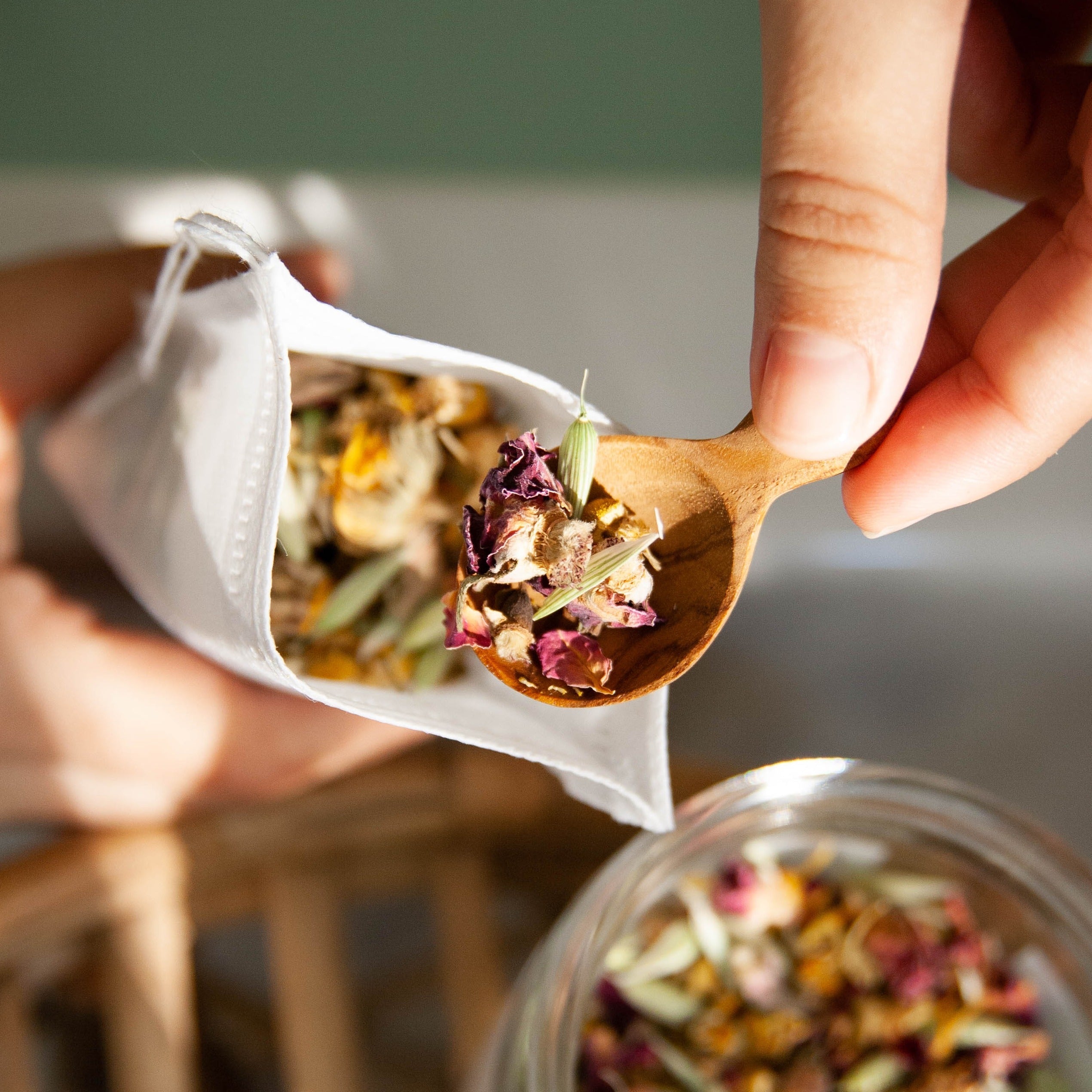 Té de baño de hierbas