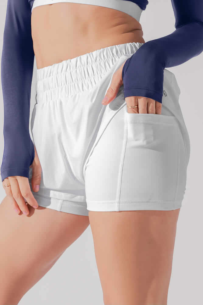 Pantalones cortos de cintura alta Supershort™ - Blanco