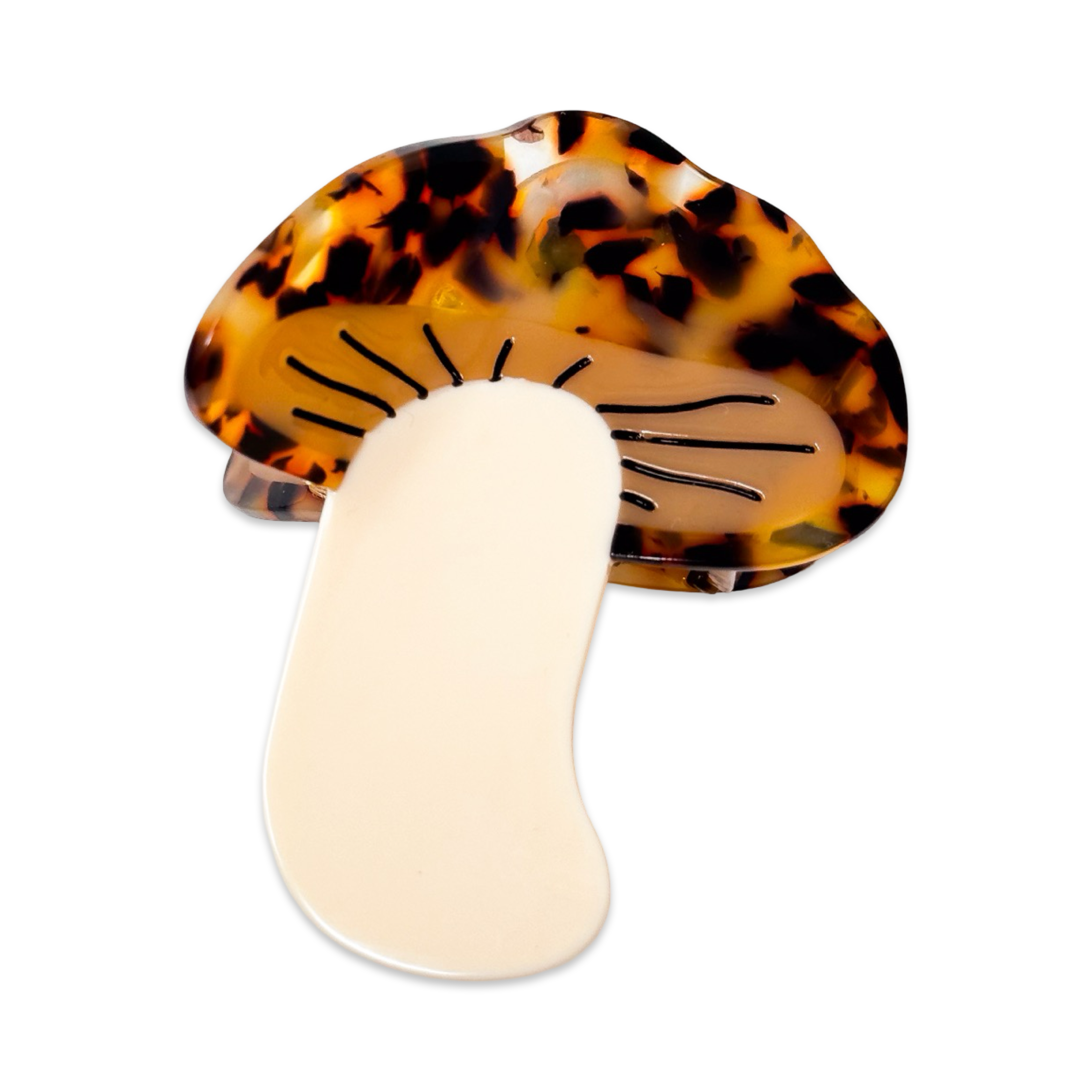 Midi Shiitake Mushroom Hair Claw Clip