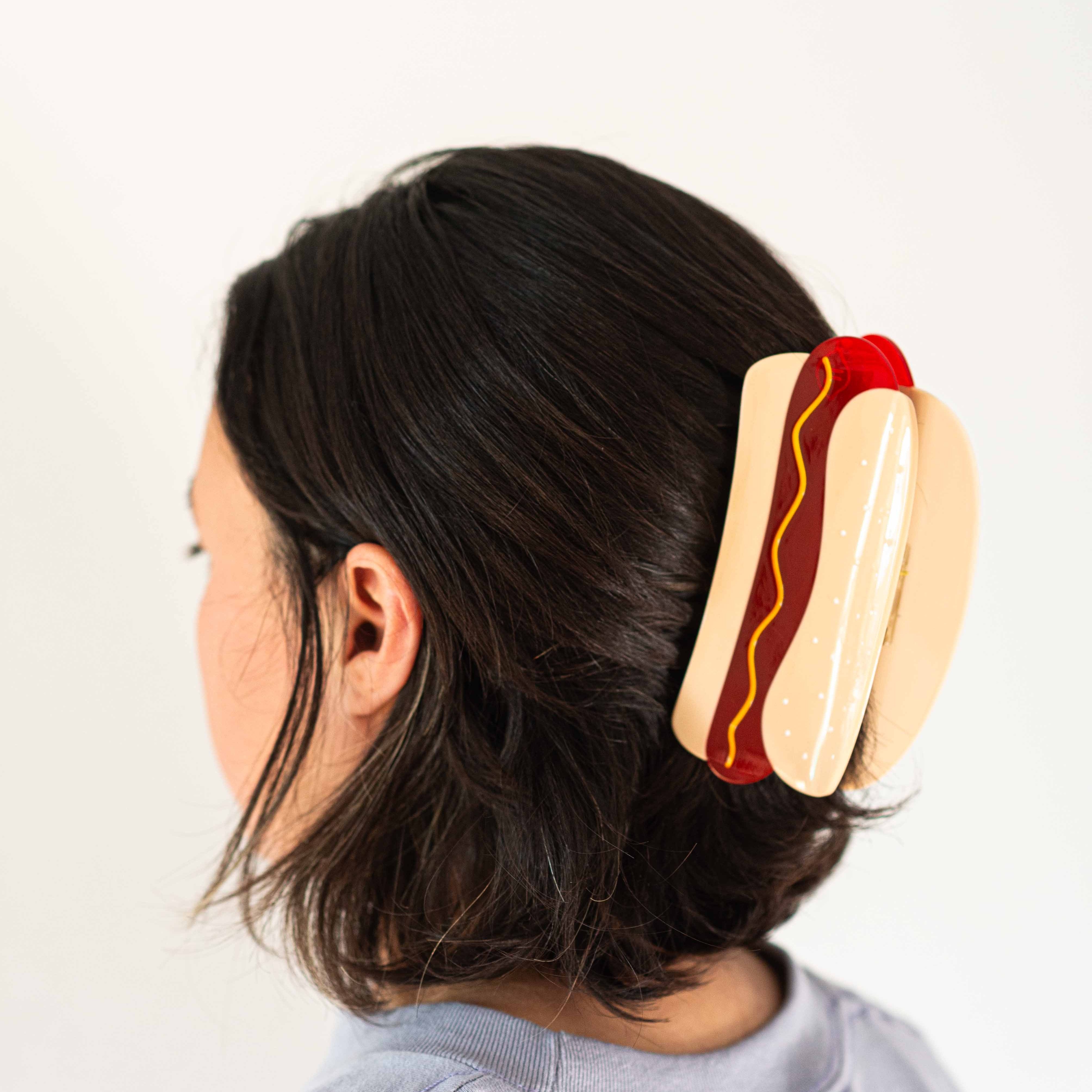 XL Hot Dog Hair Claw Clip