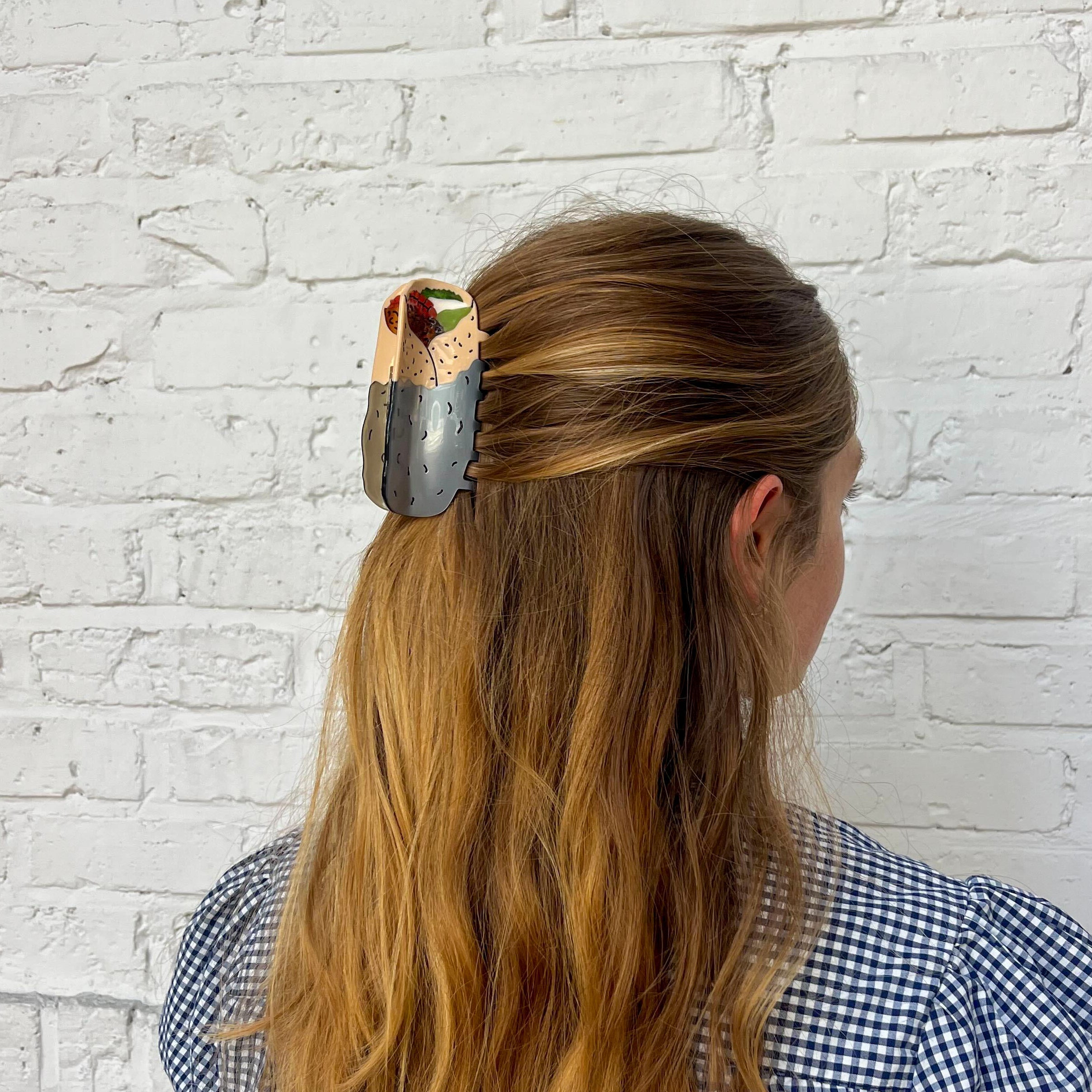 Large Mission Burrito Hair Claw Clip