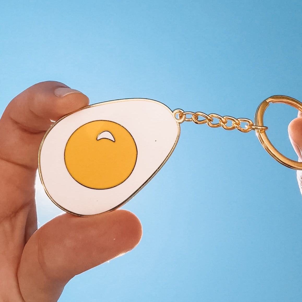 Egg Enamel Keychain