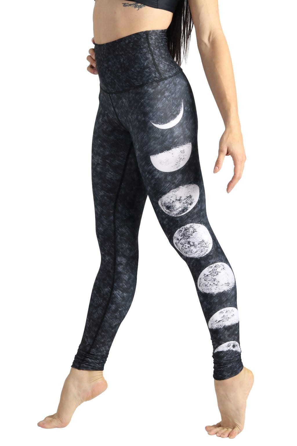 Just a Dark Yoga-Legging mit Mondphasen-Print