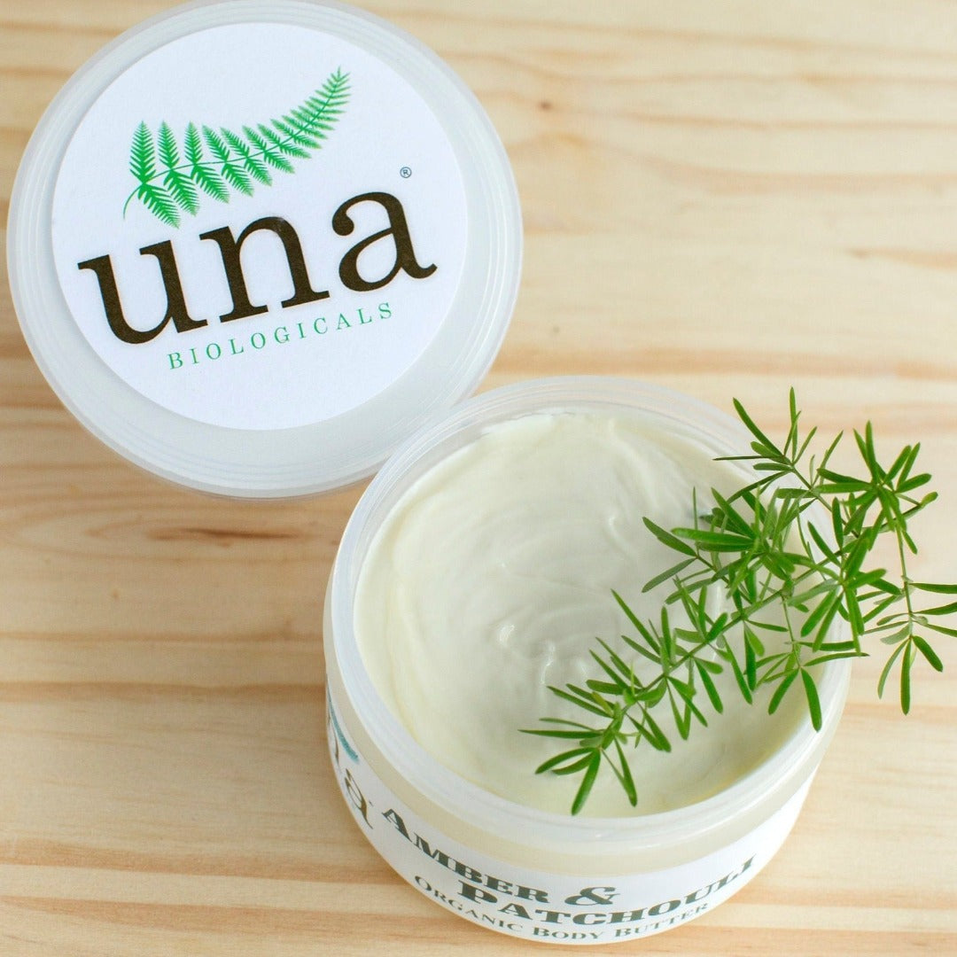 Amber Patchouli Body Butter | Natural Body Lotion | Una Biologicals