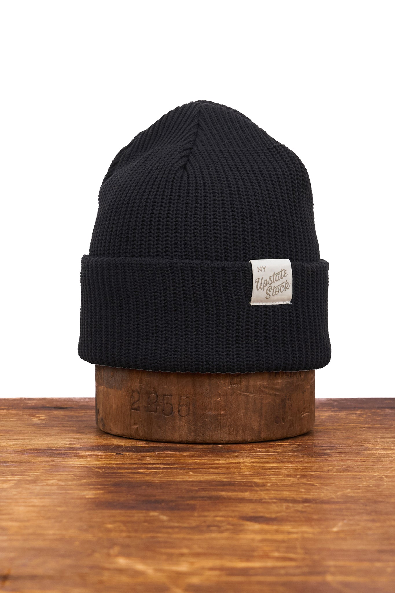 Black Upcycled Wool Watchcap