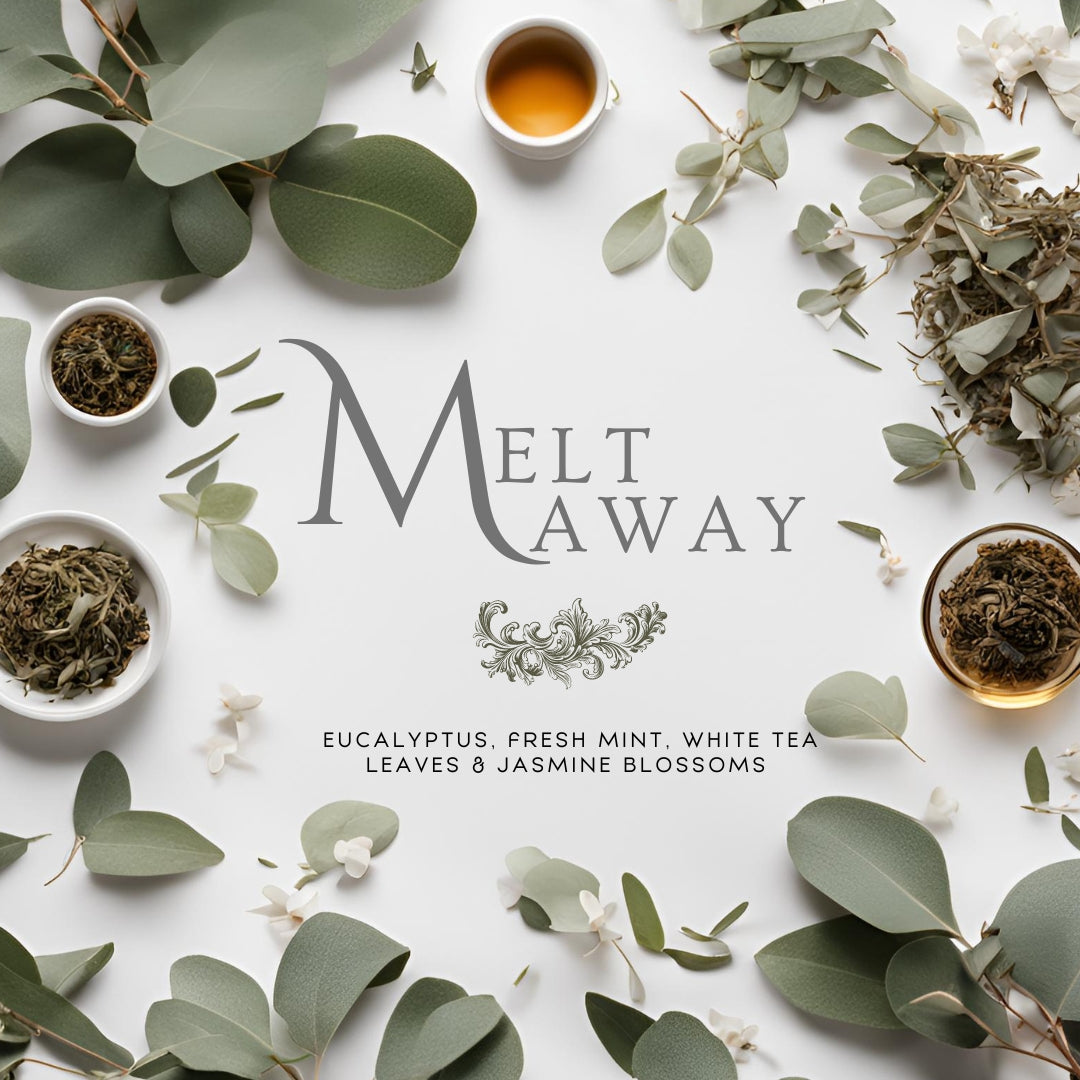 Melt Away (15 oz Doppeldocht) – Noten: Eukalyptus, frische Minze, weiße Teeblätter und Jasminblüten