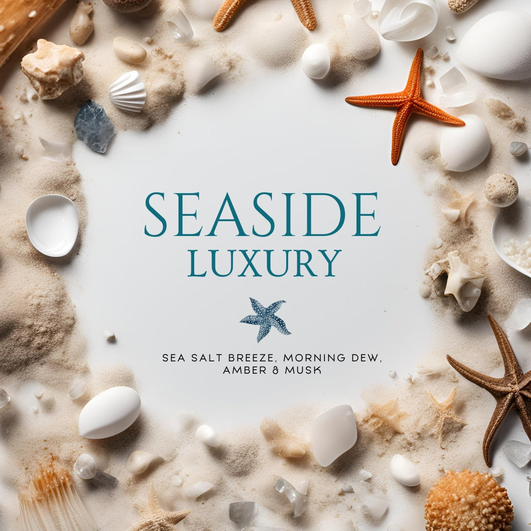 Seaside Luxury (15 oz Doppeldocht) – Noten: Meersalzbrise, Morgentau, Ambra und Moschus