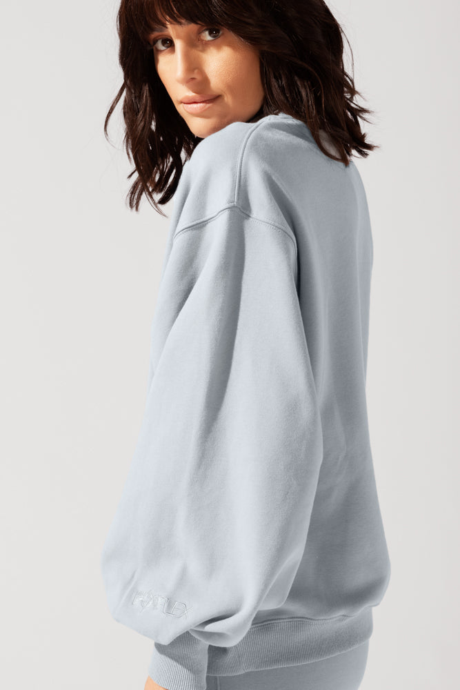 Ooey Gooey Sweatshirt mit Stehkragen und Taschen - Bookworm Blue