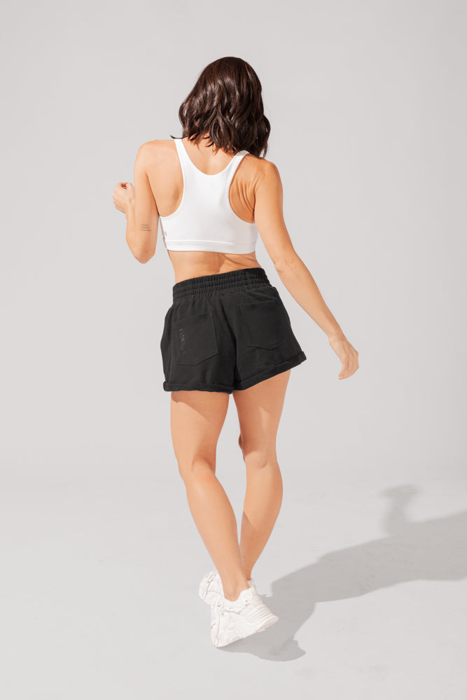 Ooey Gooey Lounge Shorts with Pockets- Black