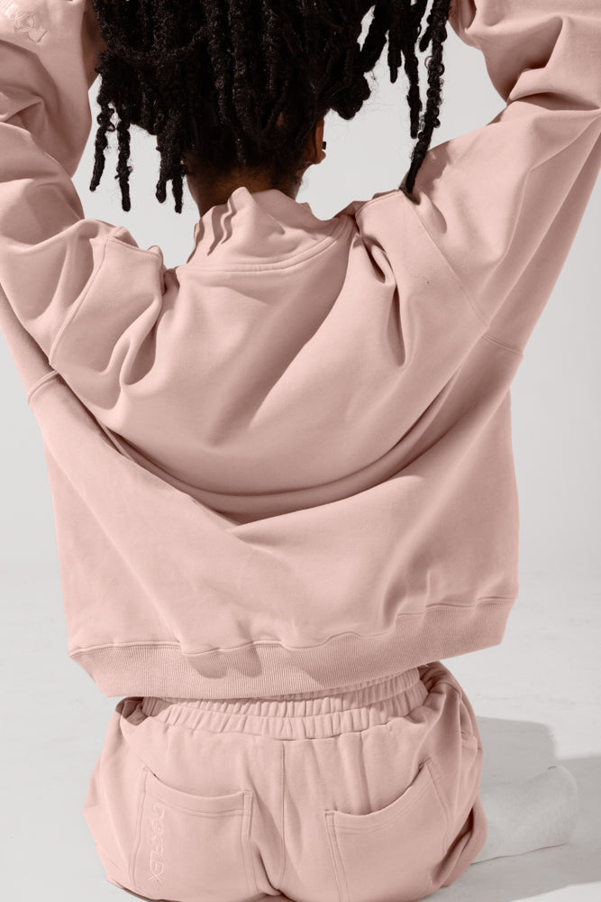 Ooey Gooey – Sweatshirt mit Stehkragen und Taschen – Ballettschuh