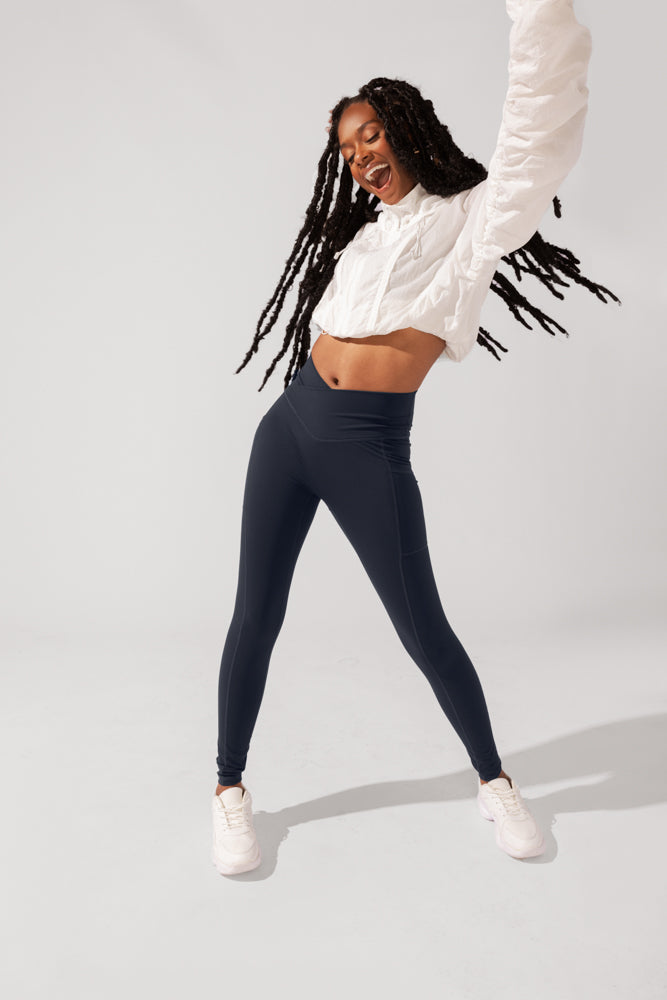 Crisscross Hourglass® Leggings mit Taschen - Smoky Navy 