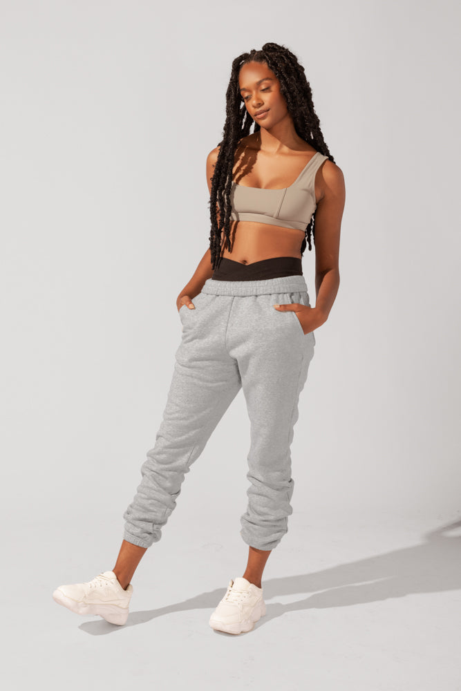 Cloud Rollover Jogginghose - Heather Grey 