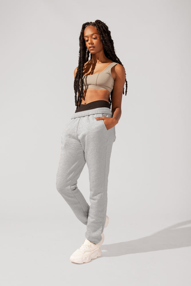 Cloud Rollover Jogginghose - Heather Grey 