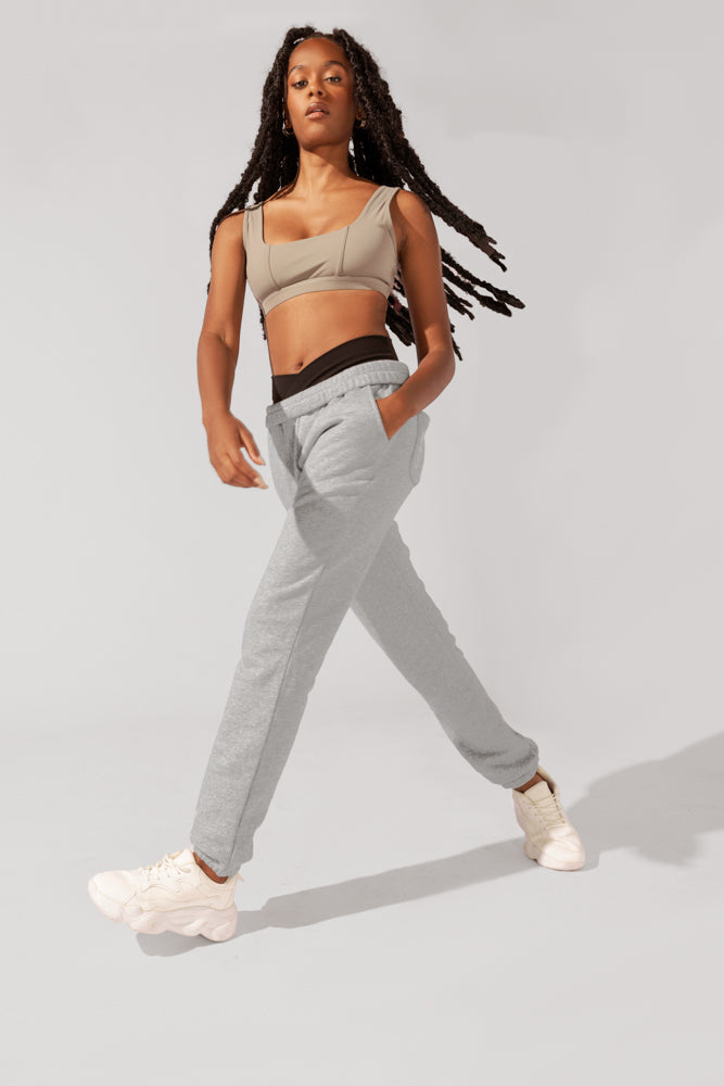 Cloud Rollover Jogginghose - Heather Grey 